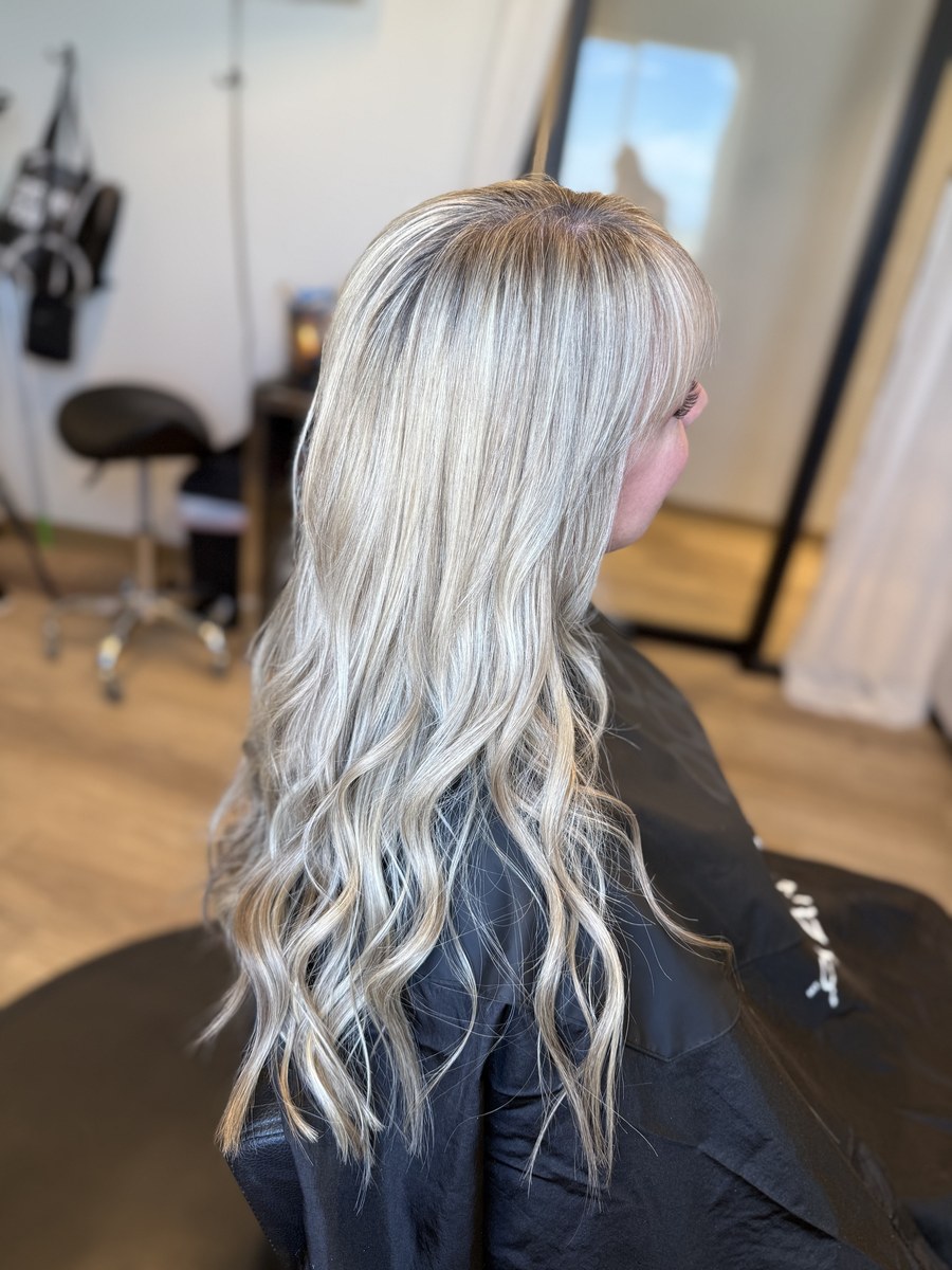 Blonde hair work by Michelle Emmons